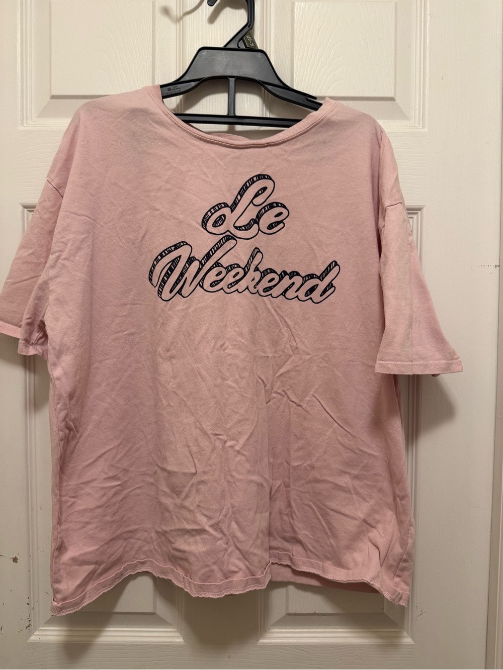 Universal Thread Oversize Graphic Tee with Script Print